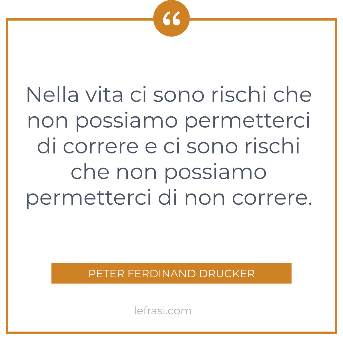 Nella Vita Ci Sono Rischi Che Non Possiamo Permetterci