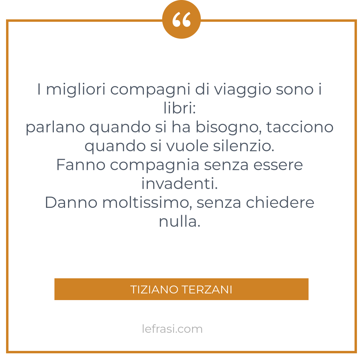 I migliori compagni di viaggio sono i libri parlano quando