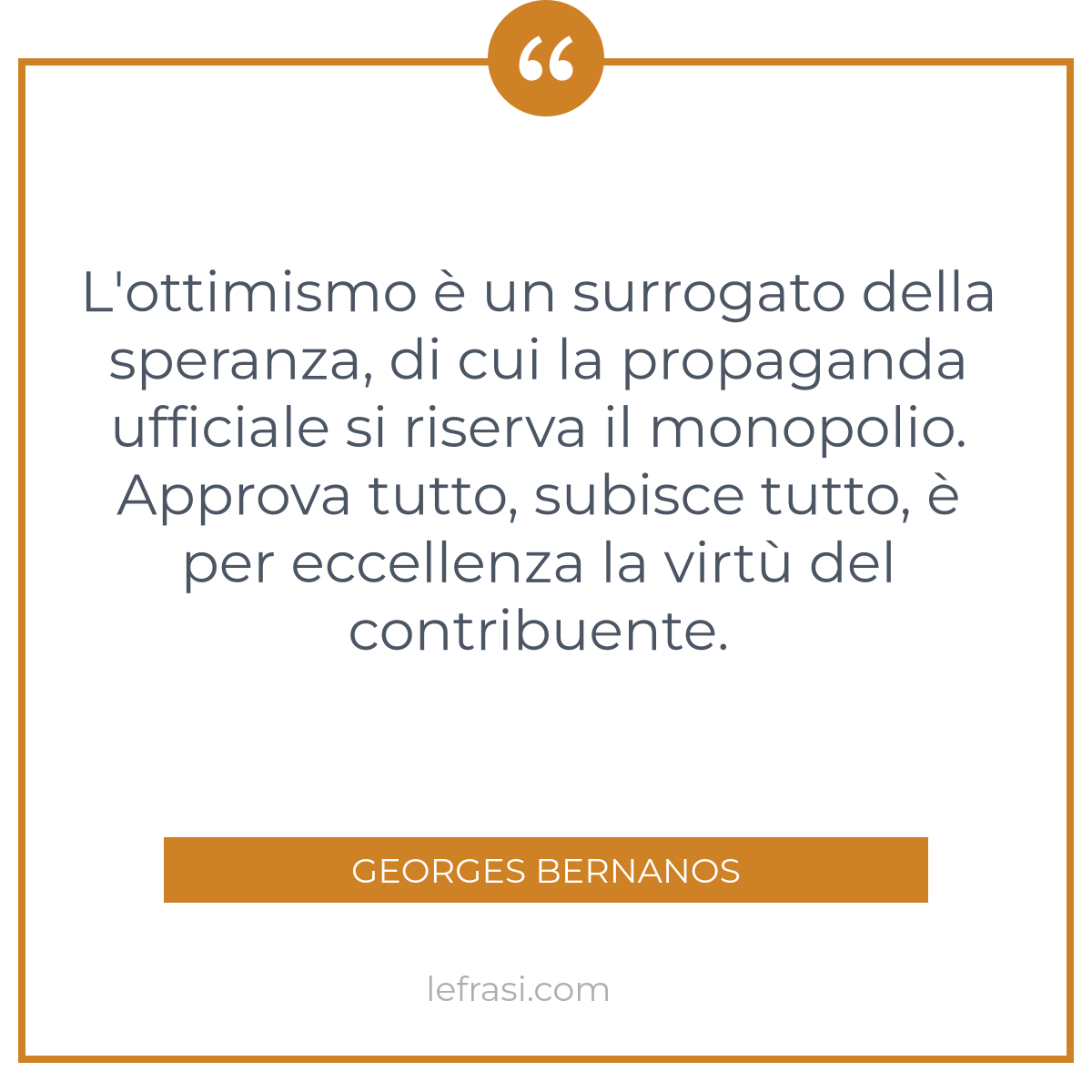 L Ottimismo E Un Surrogato Della Speranza Di Cui La Pro