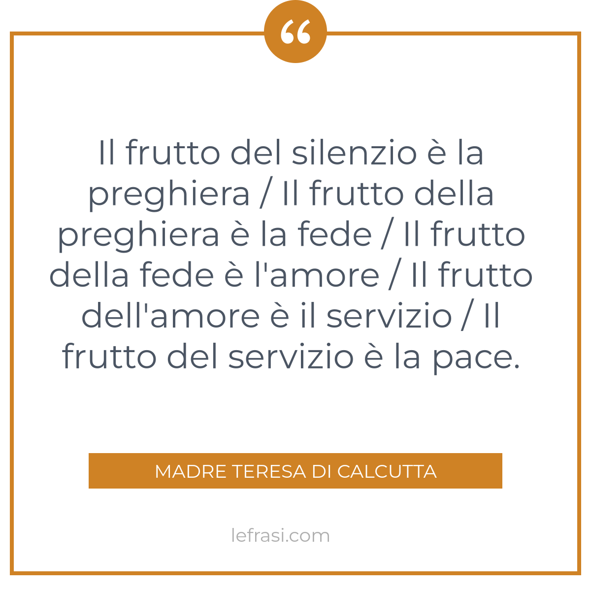 Il Frutto Del Silenzio E La Preghiera Il Frutto Della