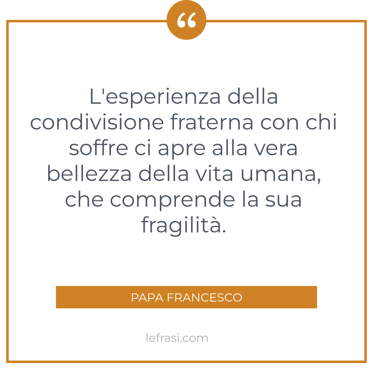 L Esperienza Della Condivisione Fraterna Con Chi Soffre C