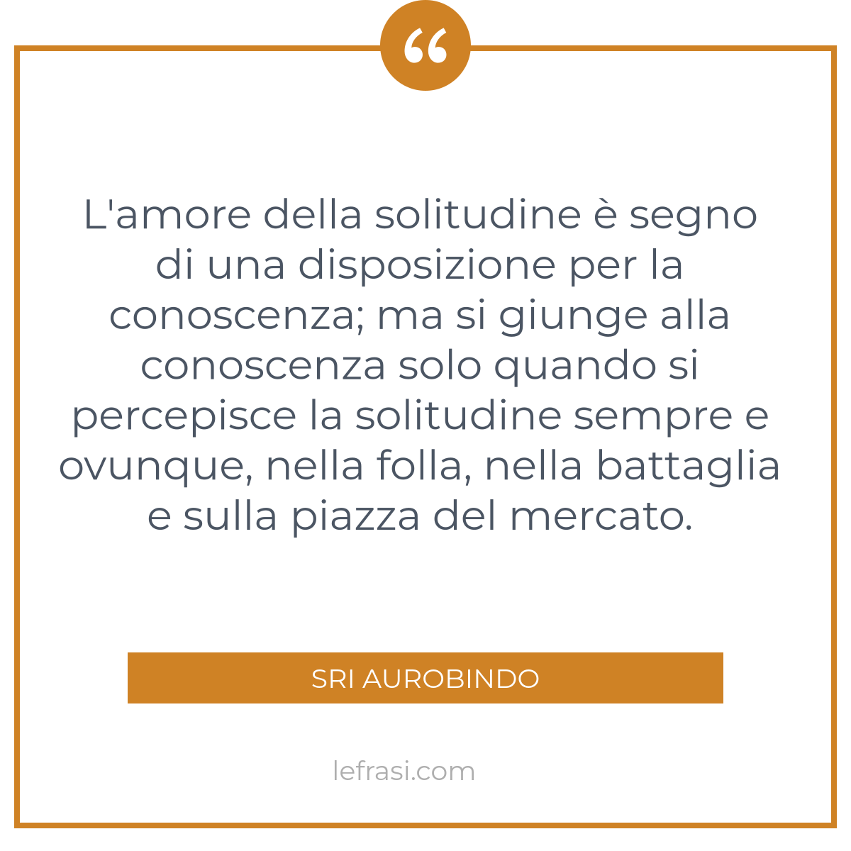 L Amore Della Solitudine E Segno Di Una Disposizione Per